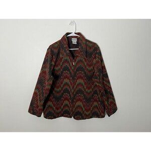 Bonworth Full Zip Colorful Zig Zag Jacket Size XL Western Colorful Boho